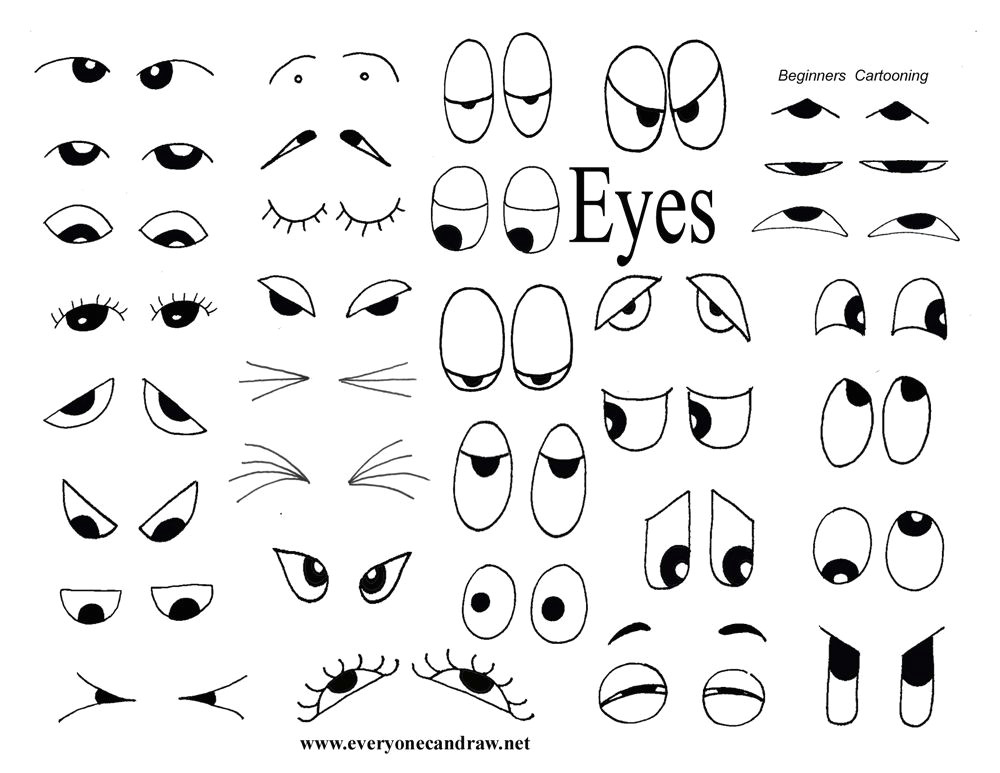 Drawing Eyes for Cartoons Drawing Helps for Eyes Mouths Faces and More Party Matthew