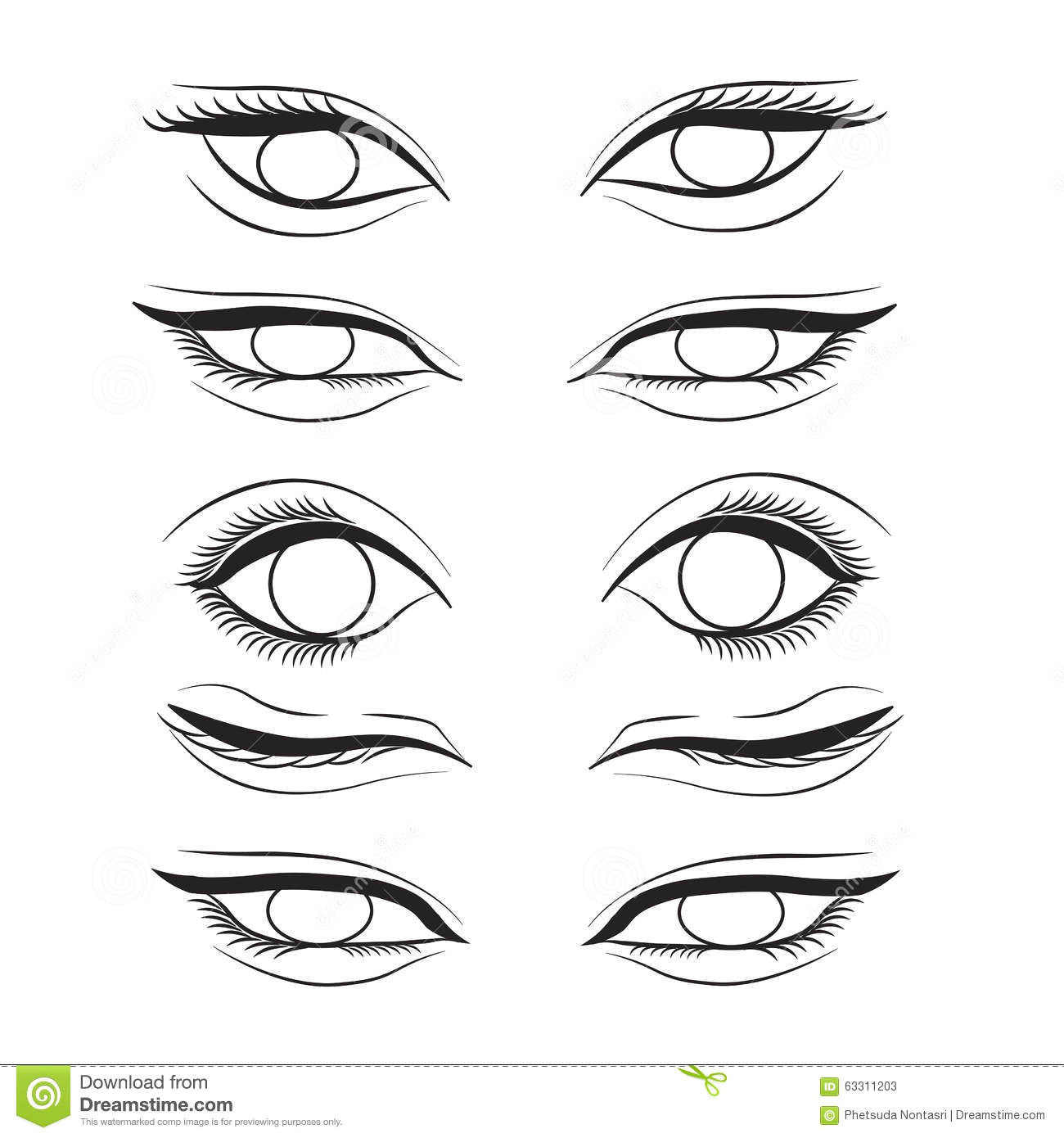 eye cartoon line sketch shape design abstract illustration