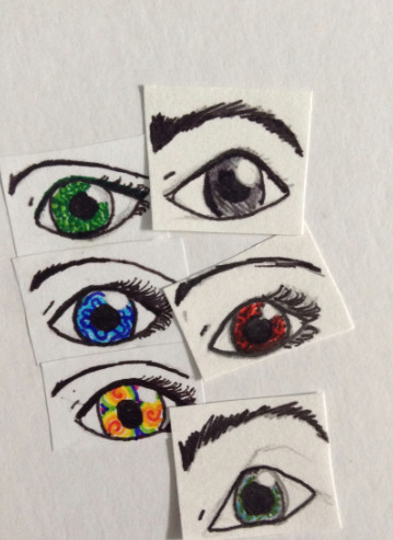 i drew these eyes based off of elemental characteristics augen grundierung