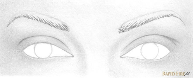 starting at the bottom portion of the eyebrow draw upward strokes the strokes should be thickest at the base and very