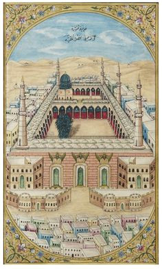 painting of masjid al haram mecca by fateh mohammed mussawir rajasthan india circa