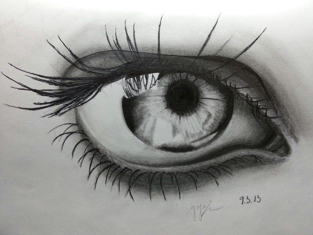eye pencil art hd wallpaper