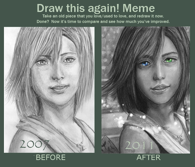 draw this again meme yuna by acjub