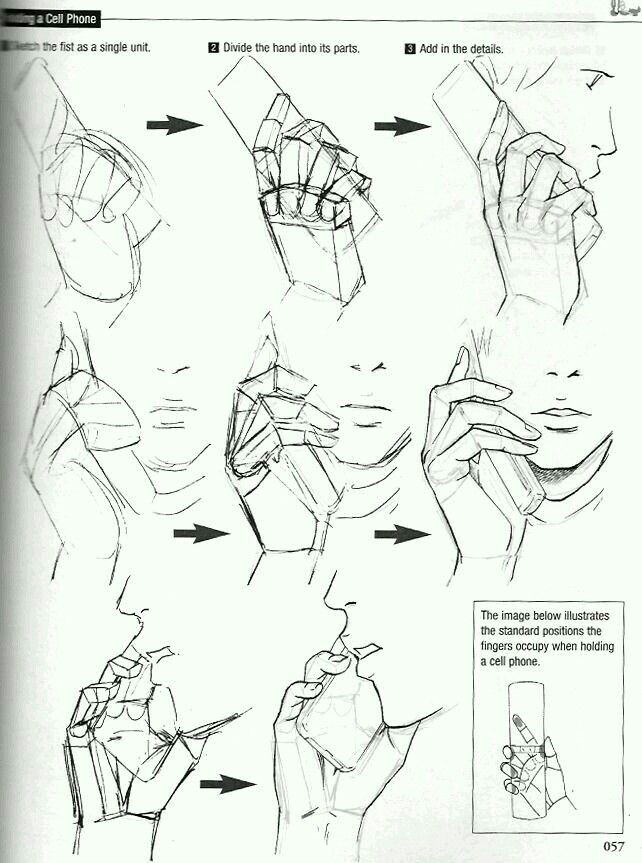 drawing reference talking through a cell phone