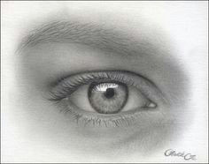 female eye pencil drawing f 14 photo