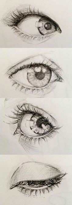 pencil eye study drawing realistic looking eye study anatomical aya devin illustrations