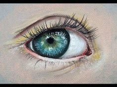 how to draw a realistic eye with pastels