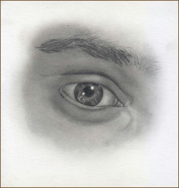 male eye pencil drawing tutorial step 11
