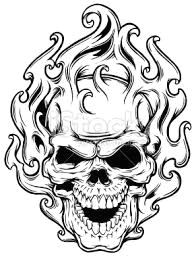 drawings of flaming skulls google search skull stencil tattoo stencils skull art