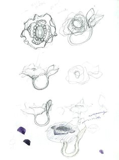 jewellery sketchbook jewelry design drawings flower ring sketches the creative design process