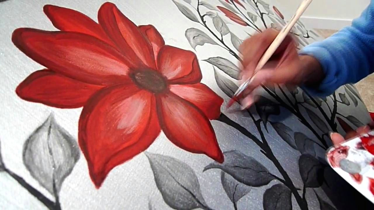 making of magnolias acrylic painting by malathi playlist