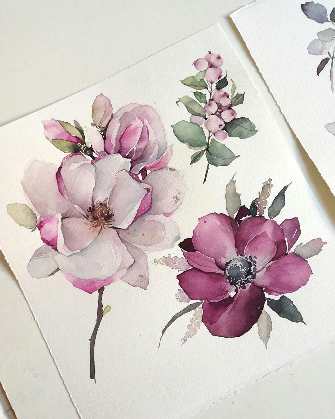 flowers watercolor