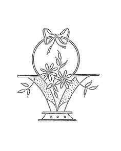 flower basket 1 embroidery pattern floral embroidery patterns cute embroidery sewing machine embroidery