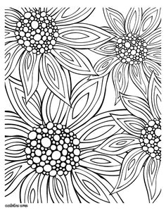 flower abstract doodle zentangle coloring pages colouring adult detailed advanced printable kleuren voor volwassenen coloriage pour
