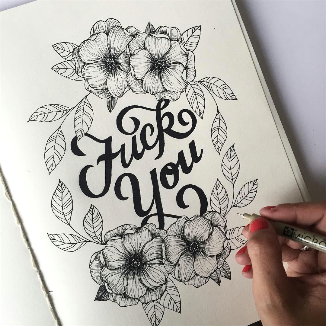 sometimes it s fun to add bad words to pretty flowers d sdletters