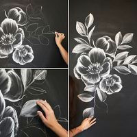 Drawing Flowers Chalk How to Create A Gorgeous Chalk Mural Like An Instagram Pro Via Brit