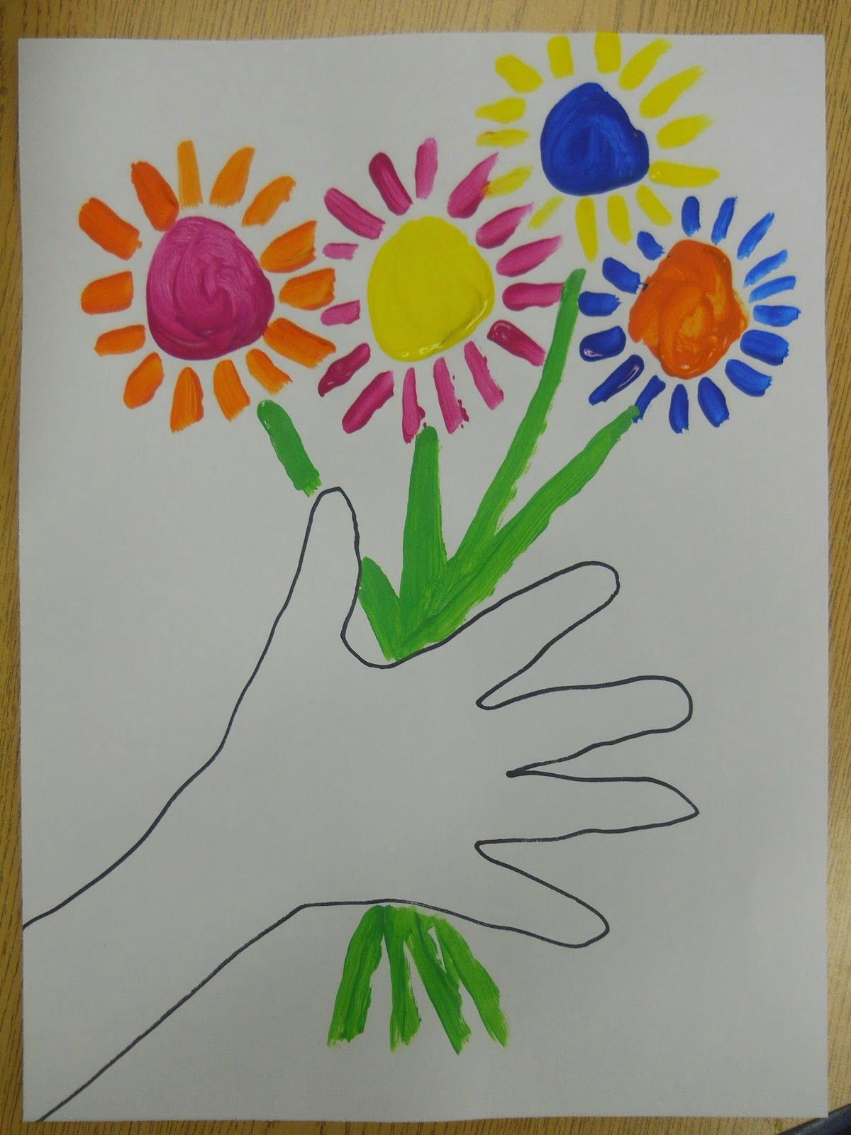 painting idea picasso flowers first grade art classroom crafts mothers day crafts