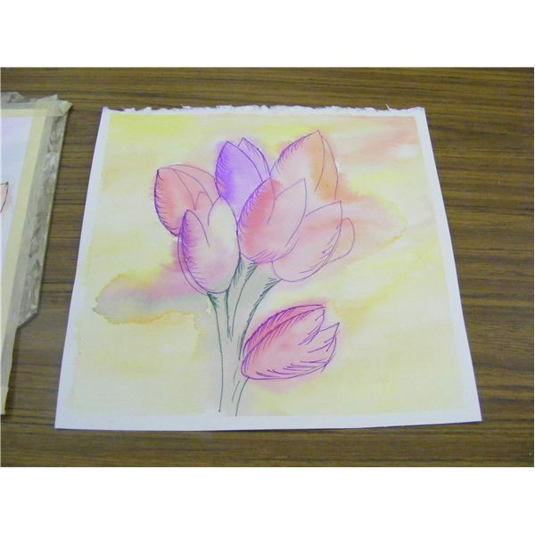 watercolor tulips