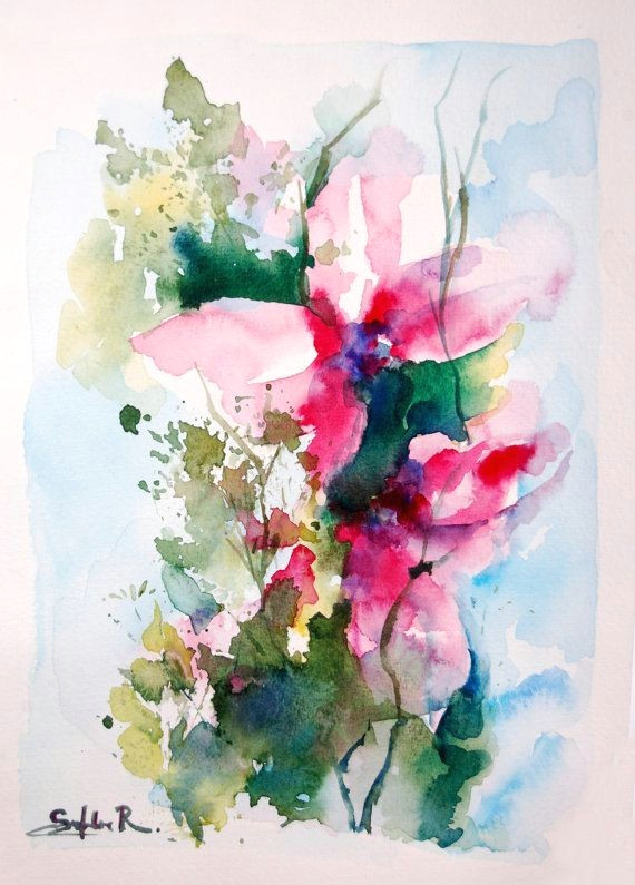 a e a abstract drawing flowers and watercolor painting flowers i pinimg 1200x 83 19 0d de9f1a4ab