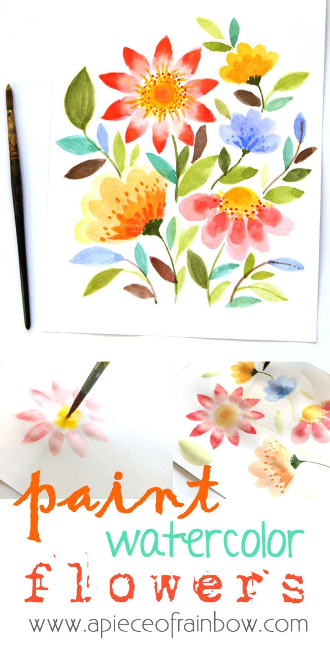 paint watercolor flowers in 15 minutes with this detailed tutorial a piece of rainbow