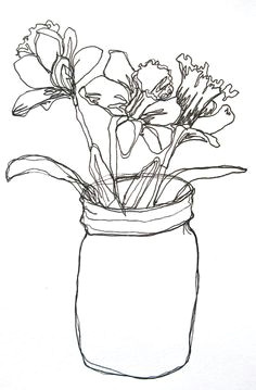 aubrianneke a flower line drawings sketches of flowers line drawing art