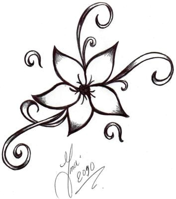 flower tattoo drawing i know how to draw this with pencil and paper