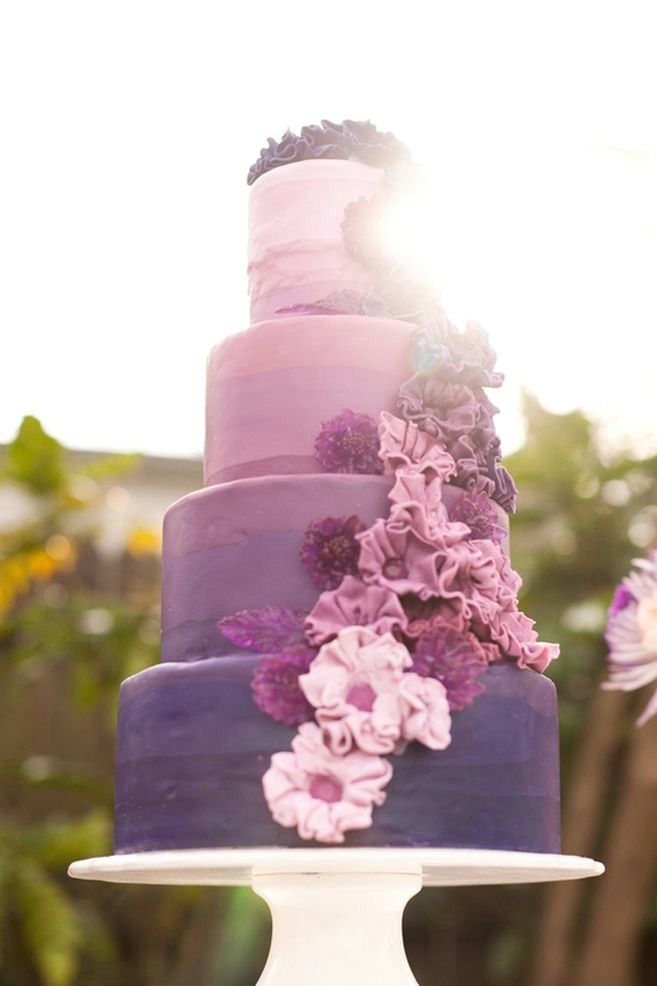ombre cake draw inspiration from your colour scheme to create an ombre affect on your wedding cake painting each delicious layer a new colour