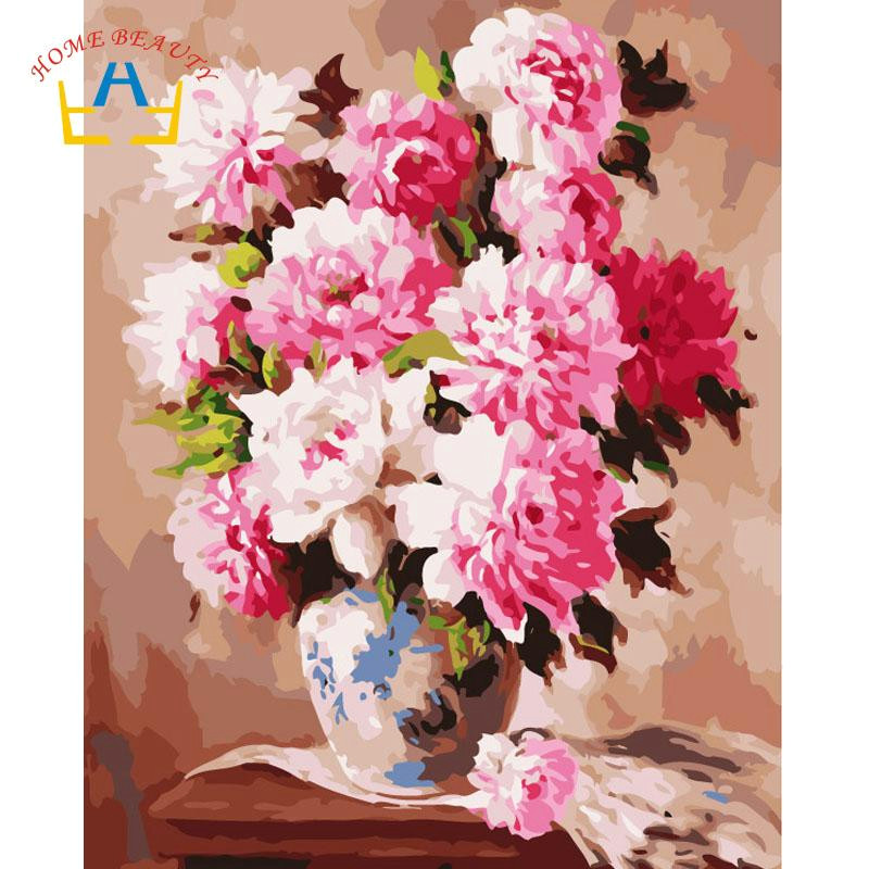 2019 flowers pictures by numbers drawing on canvas with acrylic paints wall art paintings for the kitchen home decor craft gift wr052 from aurorl