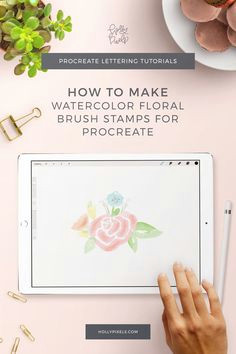 turning a watercolor flower into a procreate brush