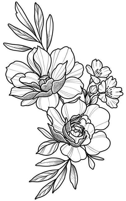Drawing Flowers Only Rose Floral Tattoo Design Drawing Beautifu Simple Flowers Body Art