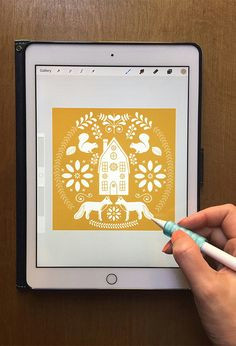 create modern folk art illustrations on your ipad in procreate free folk art stamp brushes