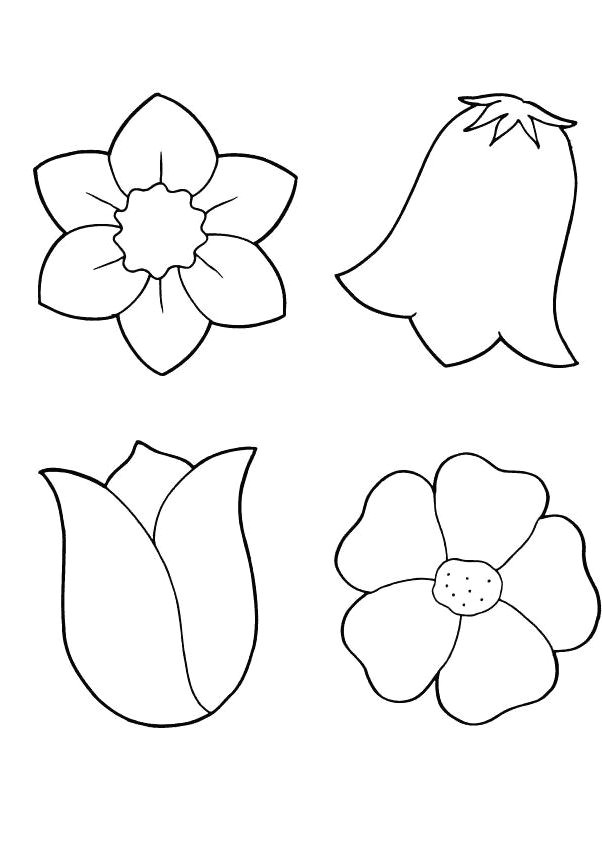 spring flowers coloring printout spring day cartoon coloring pages