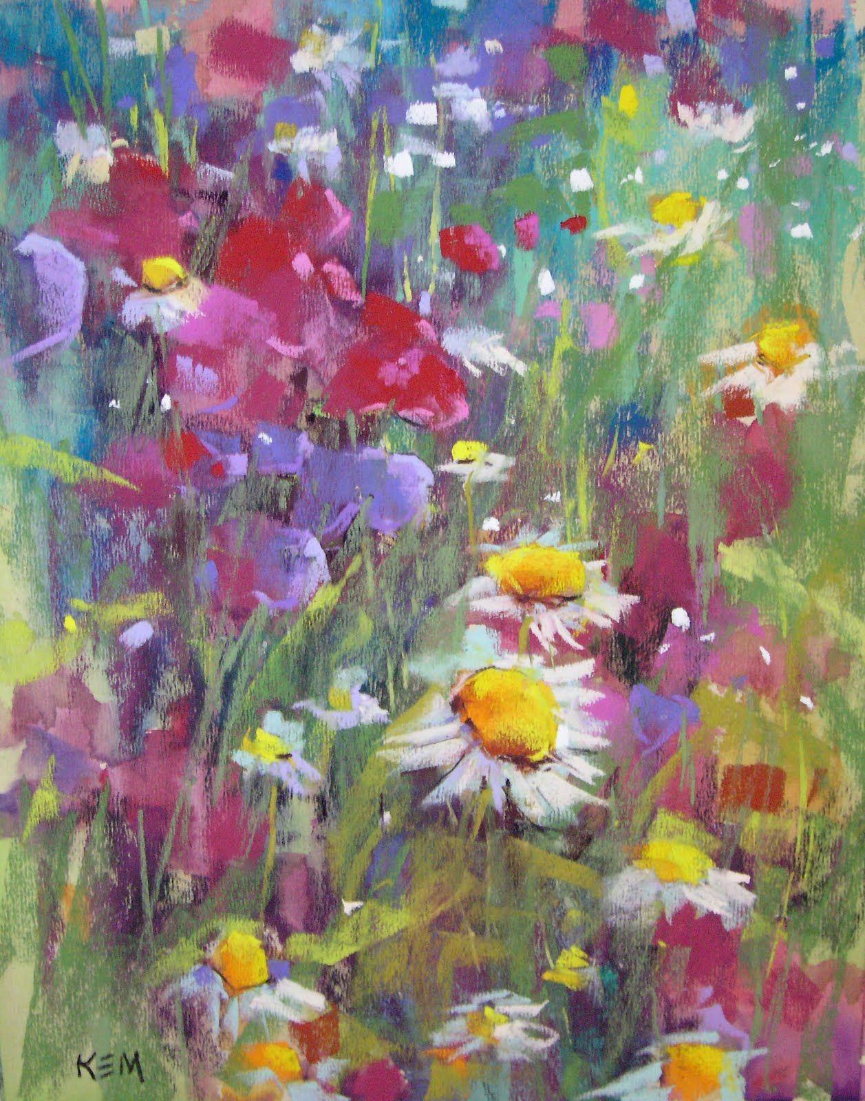 pastel painting flowers kem studios