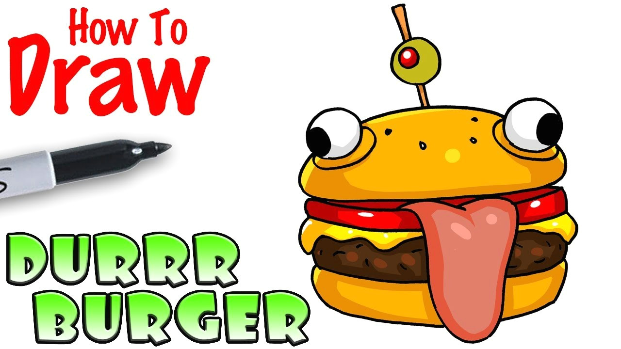 how to draw the durrr burger fortnite