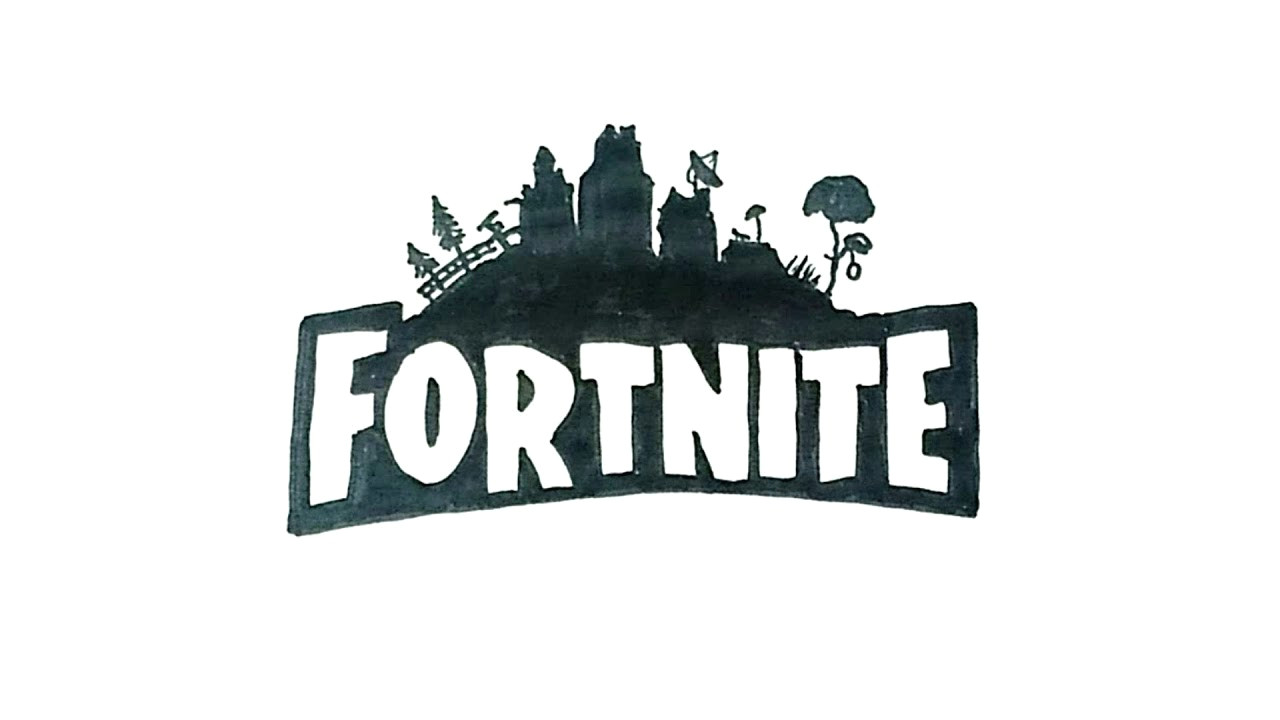 how to draw the fortnite logo