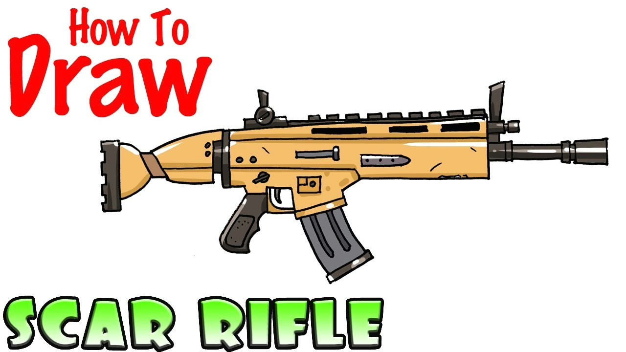 how to draw the scar rifle fortnite