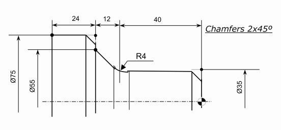 cnc programming example of chamfer and corner rounding with g01 g code