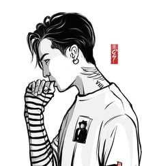 g dragon instagram kihyun jooheon g dargon drawings ji yong winwin kpop fanart bigbang gd