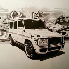 believe it or not this is a drawing mbphotocredit realisticcardrawings mercedes benz gclass g63 amg instacar carsofinstagram germancars luxury