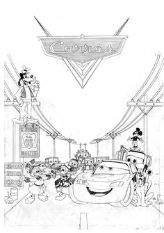 cars disney pixar pencil cartoon pencil drawingdisney