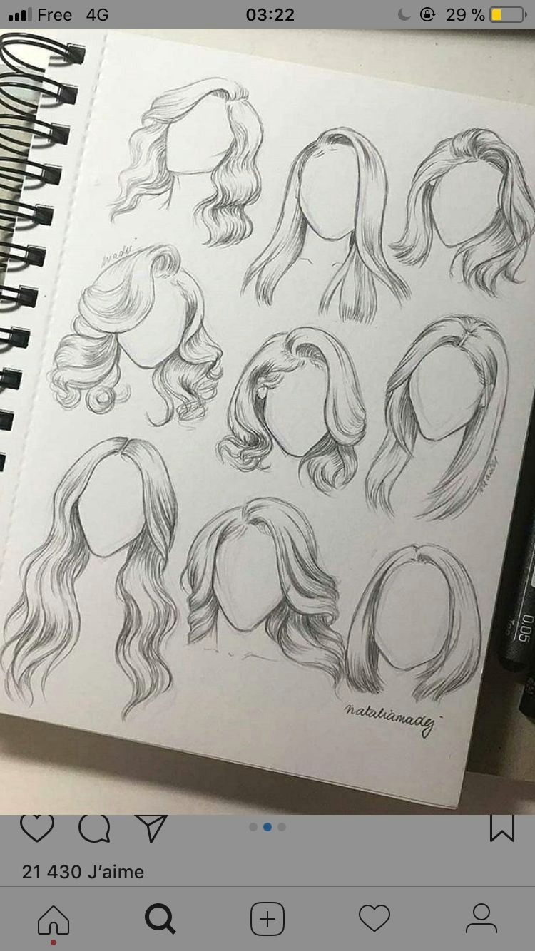 drawing female hair ideas