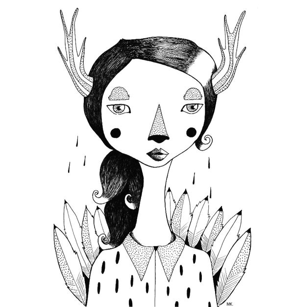 mujer ciervo antlers little girls deer woman horns