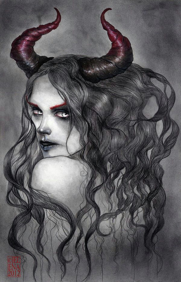 the devil in love by jel ena medusainfurs on deviantart fantasy art female demon with horns