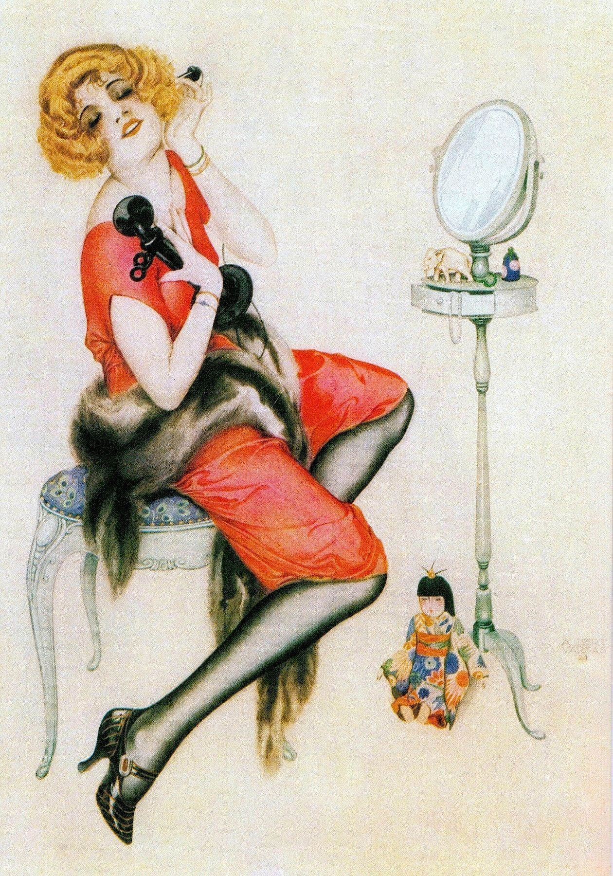 a live wire ziegfeld poster 1921 by alberto vargas shadowland magazine 1921