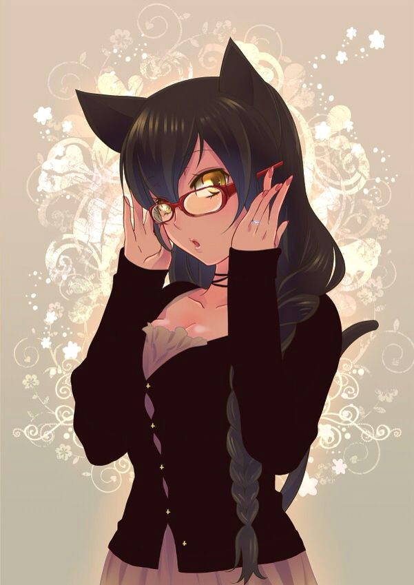 dark skin neko girl