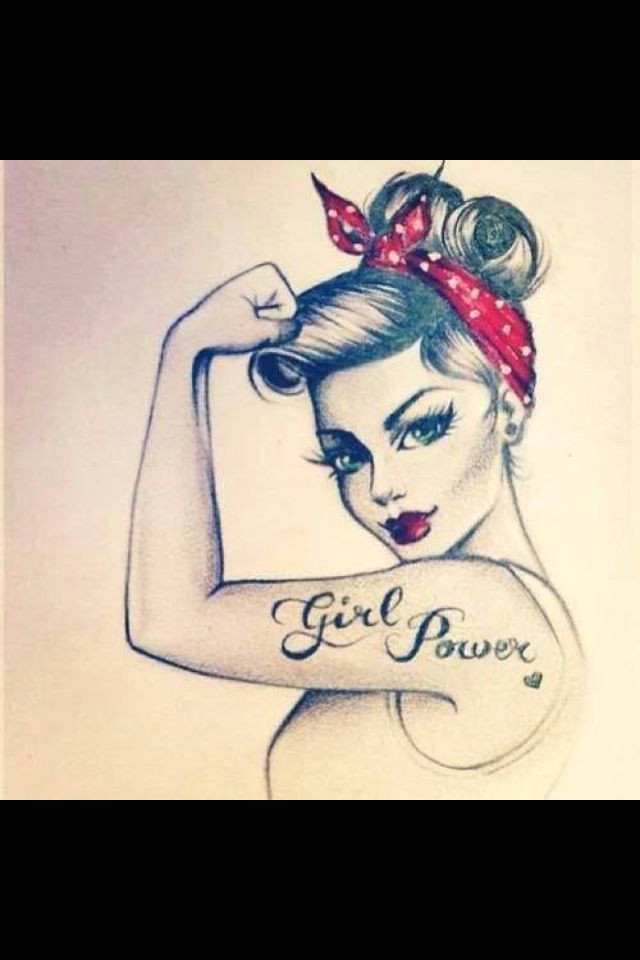 girl power cute tattoo idea