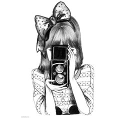 camera draw girl photograph a liked on polyvore go to www