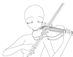 anime girl playing violin how to draw manga anime drawing base