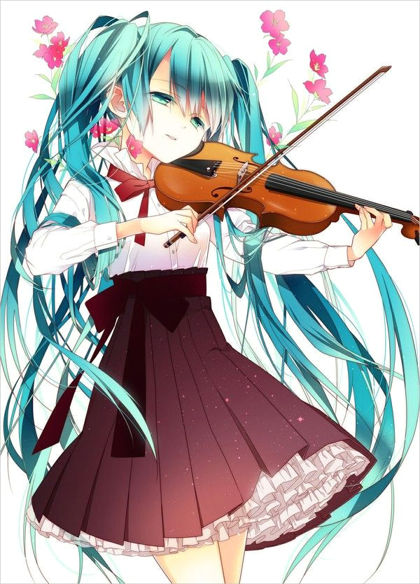 i absolutely love the violin and seeing a vocaloid character playing it just makes my day