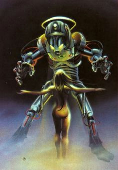 girl and robot by rinaldo max 1988